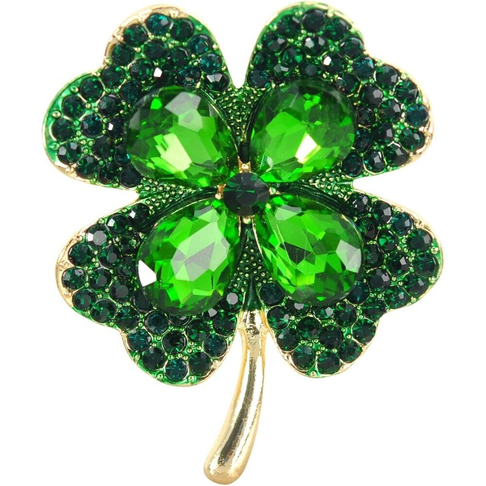 Four Leaf Clover Brooch Pin